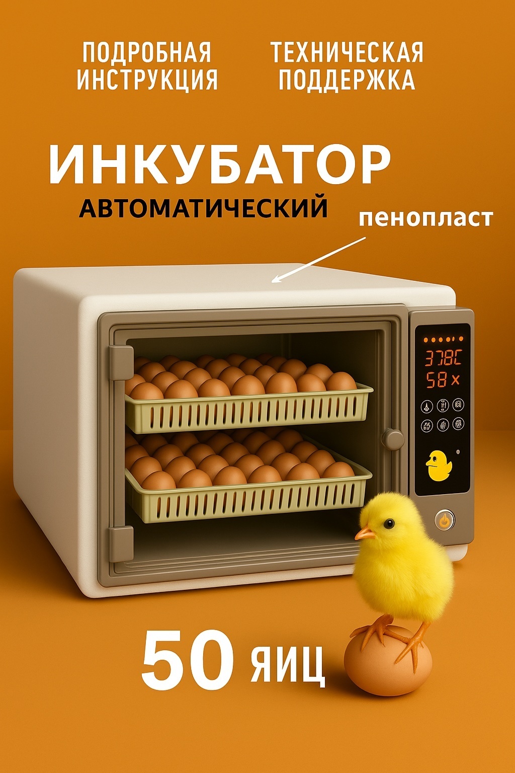 Arbeee инкубатор-конструктор, вместимость: 50 шт