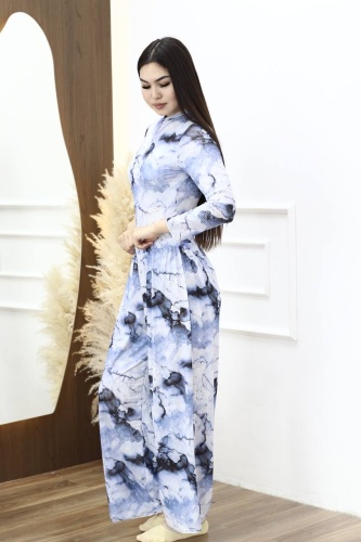 Купальник буркини Medina style белый, бирюзовый
