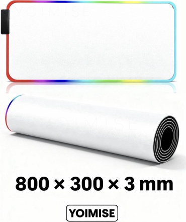 YOIMISE White RGB Mousepad YCSB-K833 800x300x3 мм белый
