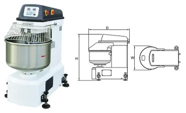 Тестомес SINMAG SM2-80T 80 л белый