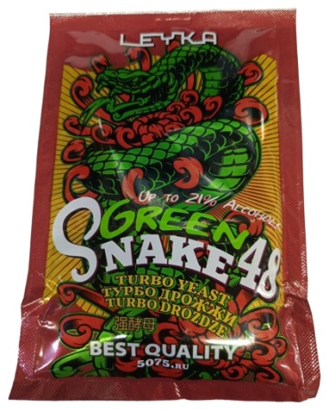 LEYKA дрожжи спиртовые Green Snake 48 140 г