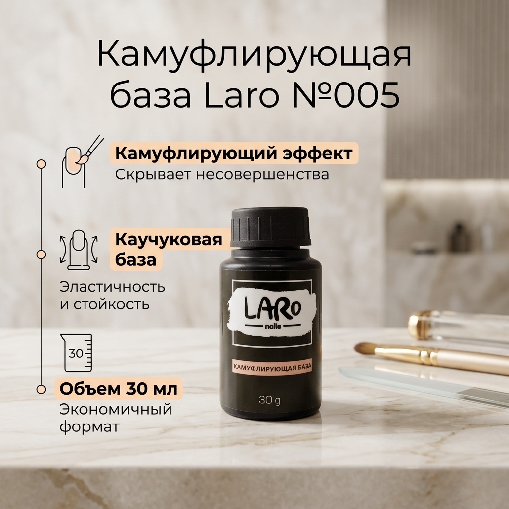 Laro базовое покрытие Камуфлирующая база №005 камуфлирующее 30 мл