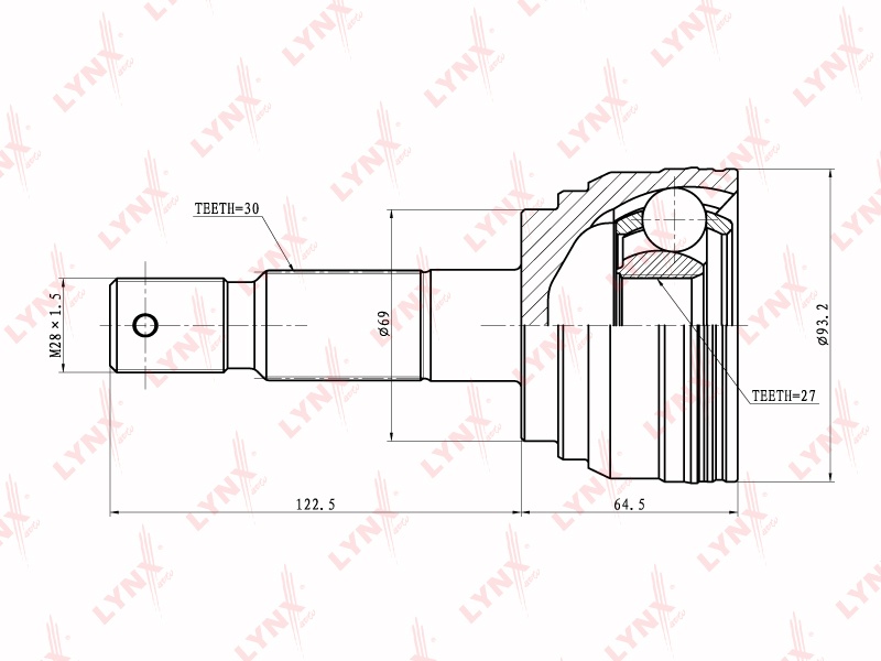 LYNXauto шрус CO7536