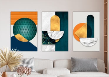 Room Art KZ модульная картина Скандинавские геометрические картины 180x90 см