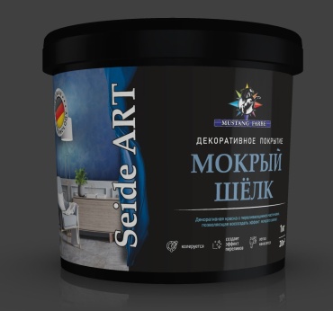 MUSTANG FARBE акриловая Seide Art моющаяся, влагостойкая, возможность колеровки 3 кг, цвет кристалл-эффект