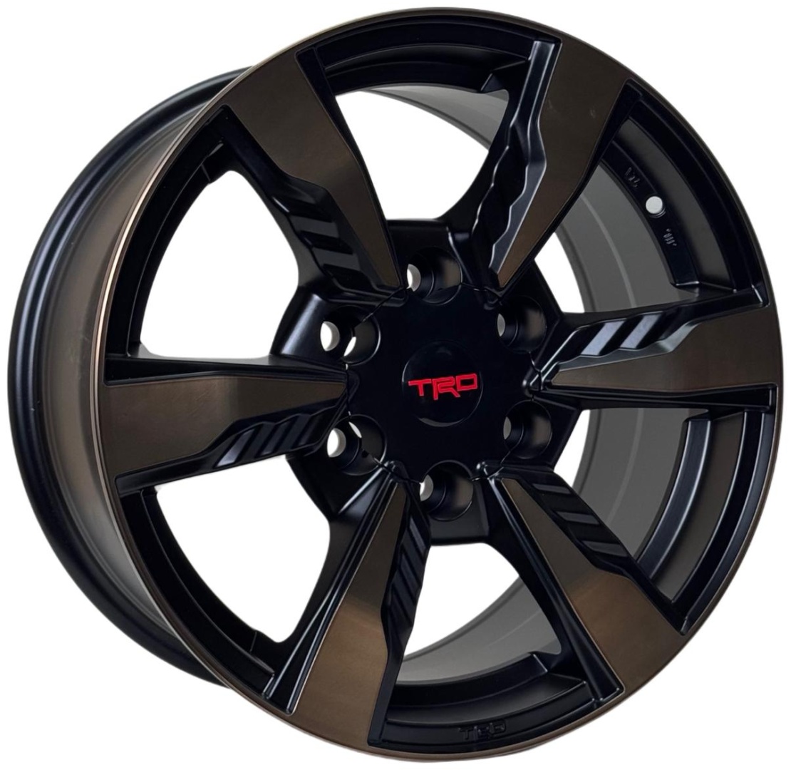 Wheels 6049DD 8.5x17/6x139.7 D106.1 ET25 4 диска черный матовый, золотистый