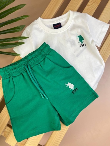 Комплект Baby Mixt белый, зеленый