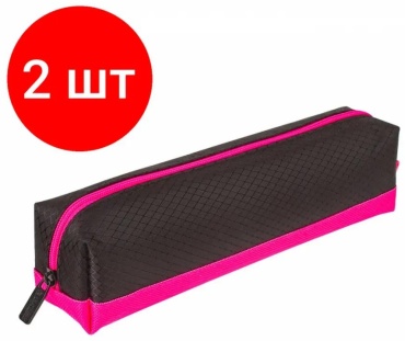 Пенал Brauberg 310668006, застежка молния, черный