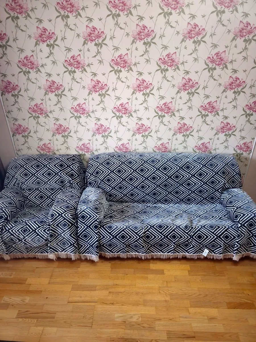 KARBELTEX дивандек для дивана КСШЛ300180ЧС серый, черный высота спинки чехла: 180 см ширина сиденья чехла: 300 см высота упаковки: 17 см ширина упаковки: 50 см