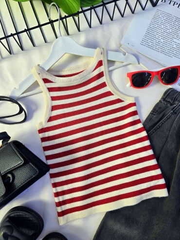 Топ Fashion kids бежевый, красный