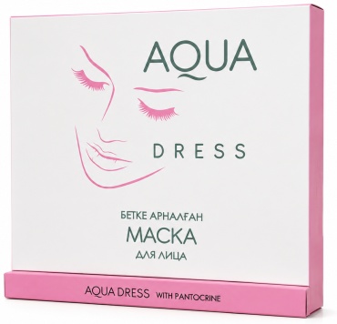 Маска для лица AQUA DRESS гидрогелевая с пантокрином 4 шт