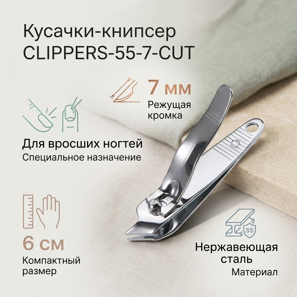Кусачки-книпсер 7 6 см одинарная 1 шт