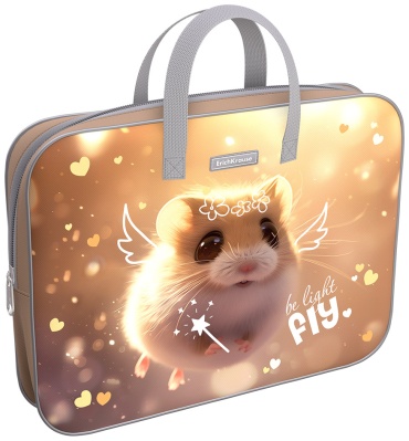 Папка Erich Krause Fluffy с ручками , А4+, коричневый