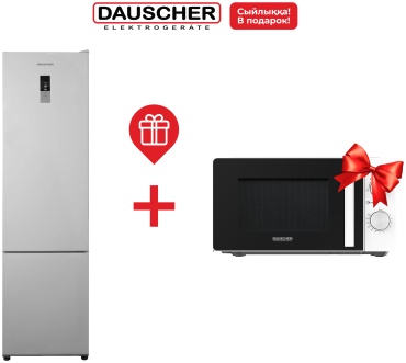 DAUSCHER DRF-479NFSS + DMW-2041WH серебристый