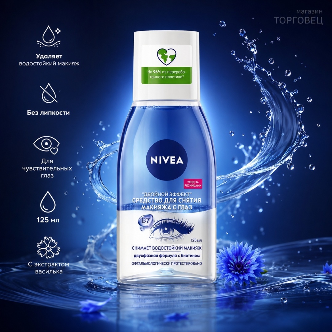 NIVEA NIVEA Двойной эффект жидкость для снятия макияжа 125 мл жидкость для снятия макияжа 125 мл