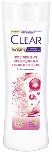 Clear Восстановление поврежденных и окрашенных волос шампунь 380 мл