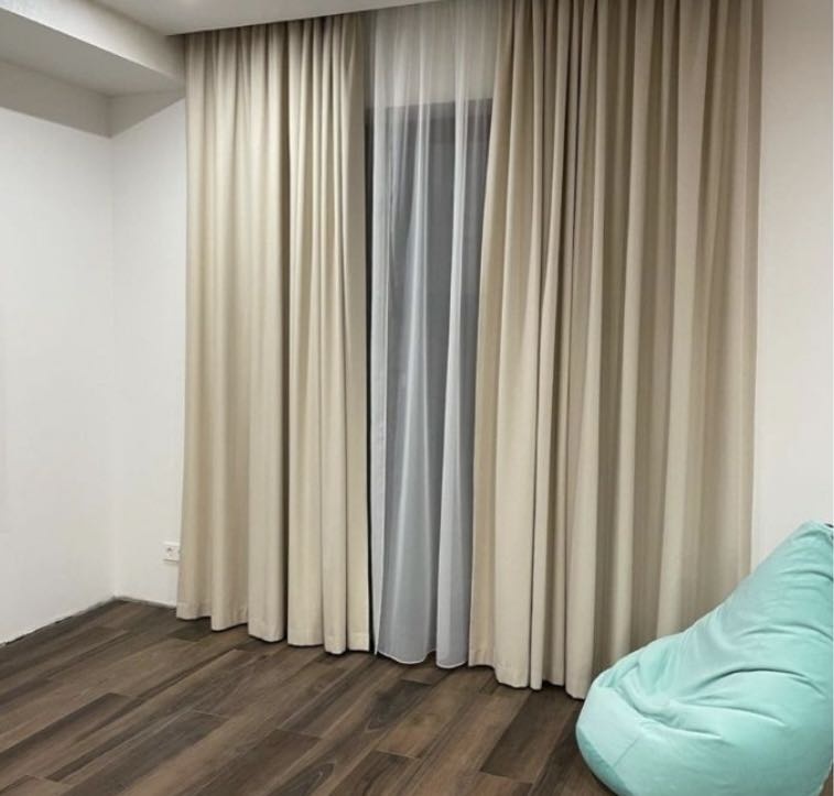 Комплект 300x270 см 2 шт, велюр, бежевый