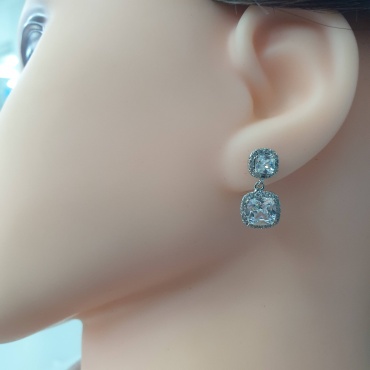 Серьги Fashion Jewelry бижутерный сплав, стекло, фианит