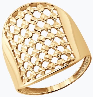 Кольцо Diamant 51-110-02606-1 размер 18.5 вес 2.01 г золото, без вставок