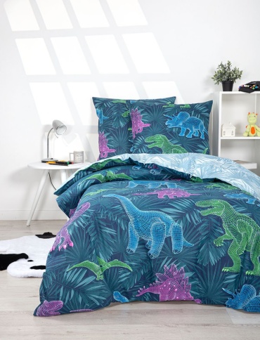 Комплект Сон cotton Dino 1.5-спальный бязь, 2 наволочки: 70x70 см