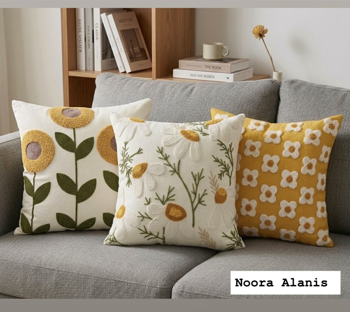 Наволочка NOORA Сканди 45x45 хлопок, 3 шт