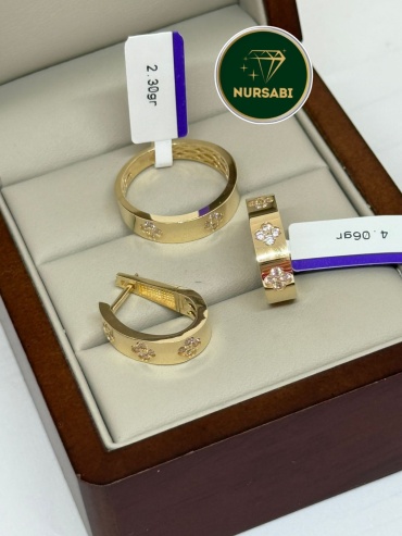 NURSABI 937000 вес 6.36 г золото, фианит