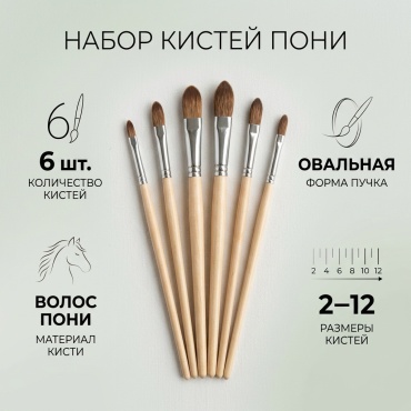 Кисть пони 6 шт