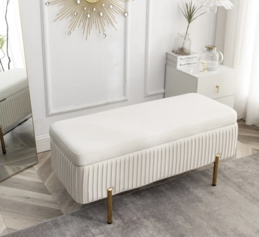 Банкетка Mebellion White LUX, 100x40x45 см, белый
