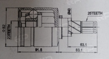 CCL шрус внутренний NI-511