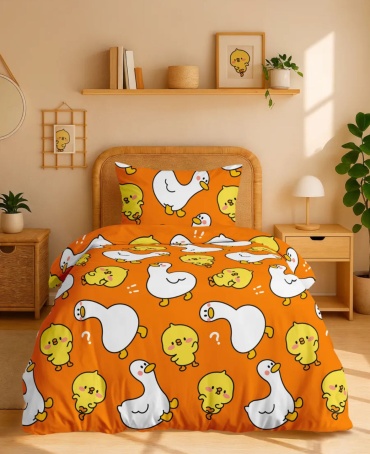 Комплект 4YOU Funny birds 829371923 1.5-спальный полисатин, 1 наволочка: 50x70 см