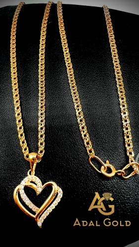 Колье ADAL GOLD ADG-GLD0101-0010 длина 55 см вес 3.72 г золото, фианит