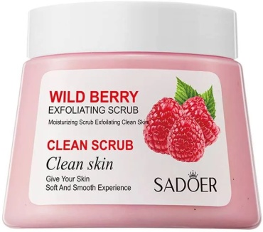 Sadim.kz скраб Скраб для тела с малиной «Сlean scrub clean skin» для рук, для ног, для тела 250 мл