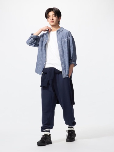 Джоггеры Uniqlo синий