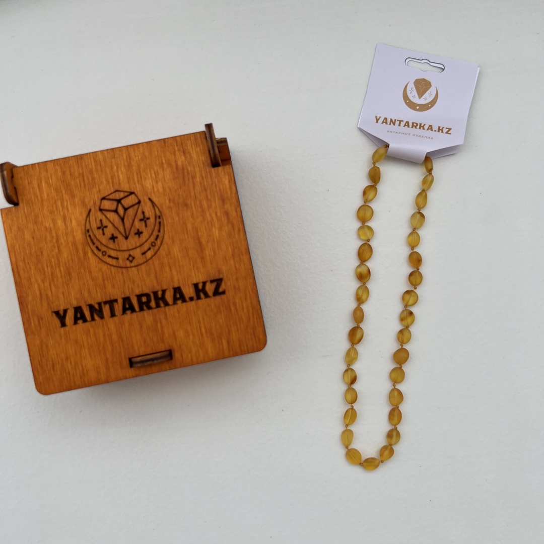 Бусы Yantarka.kz длина 30 см натуральный янтарь без вставок