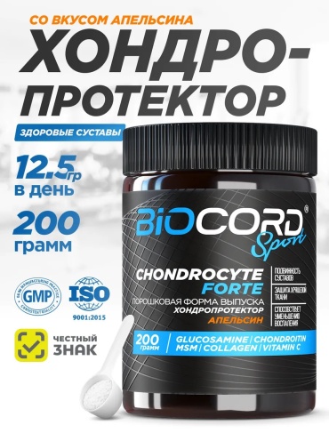 Biocord Sport Хондропротектор для суставов MSM (МСМ) порошок 580