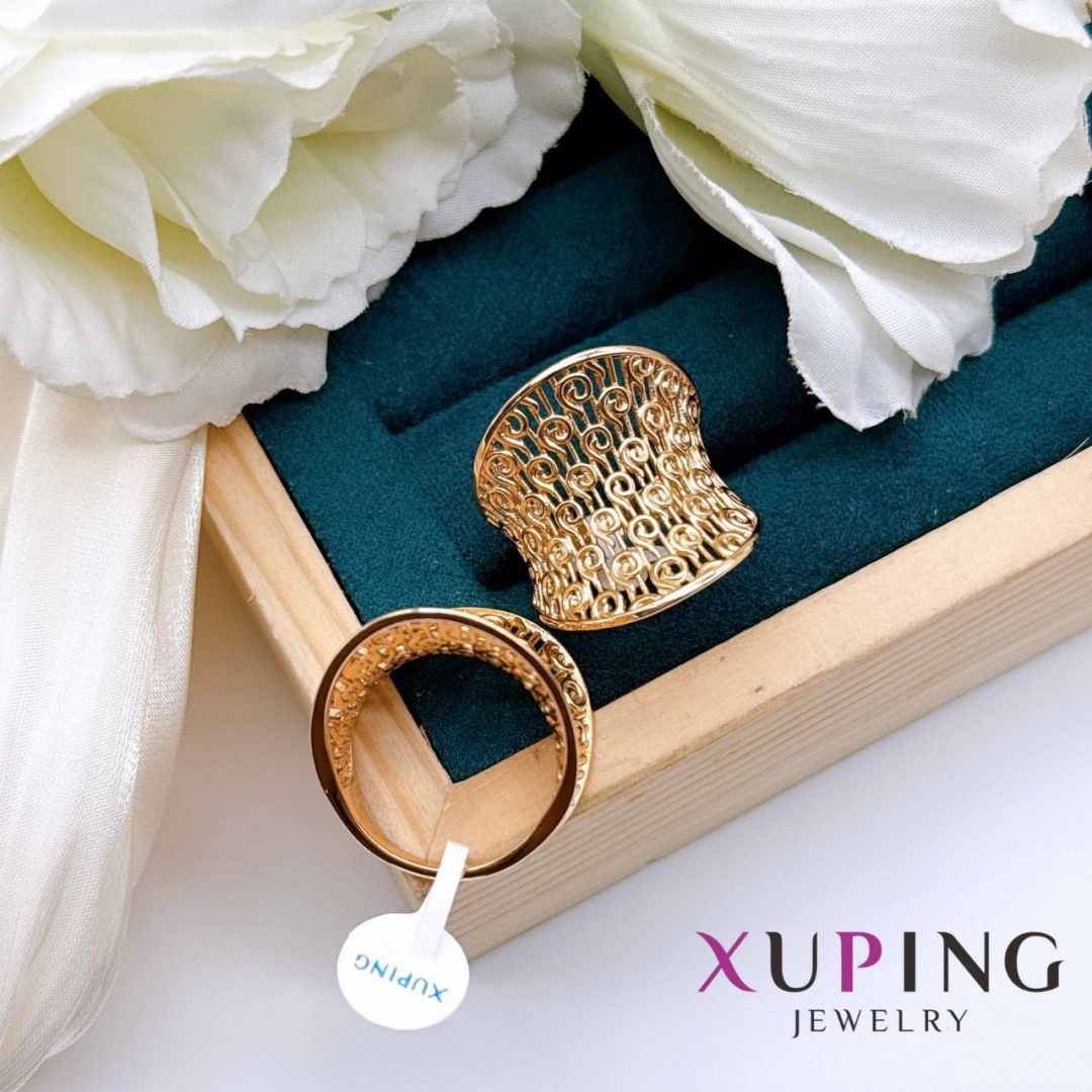 Кольцо Xuping Jewelry 982511474 размер 19 титан, без вставок, золотистый