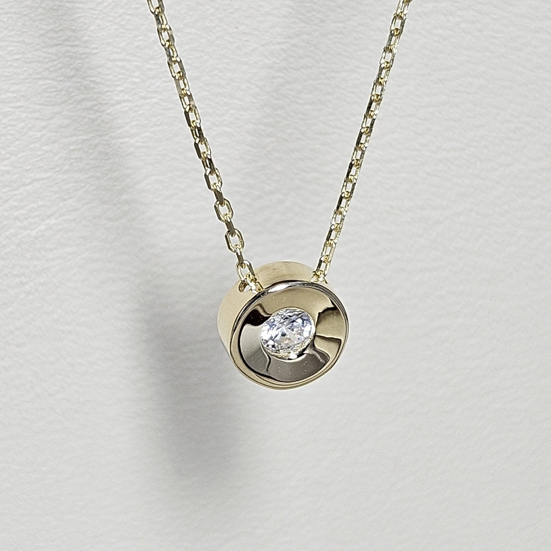 Колье Gaukhar Jewelry 4374-125CARAT длина 45 см вес 1.44 г золото, фианит