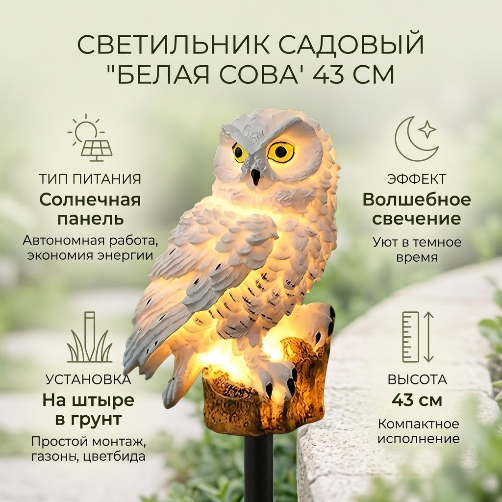 Уличный светильник наземный 43 см