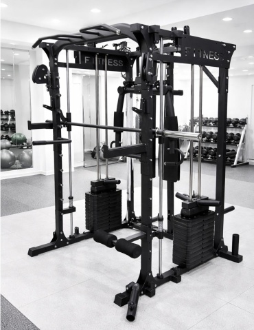 Силовой комплекс Kerimsport Многофункциональный силовой тренажёр с кроссовером и весовыми блоками для спортзала и дома