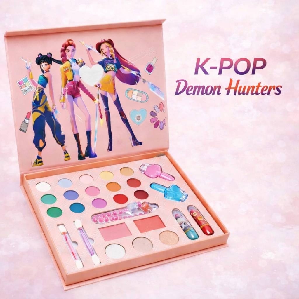 SANTIMENT Набор косметики K-POP Demon Hunters блеск, лак для ногтей, набор, помада, тени, румяна 4+
