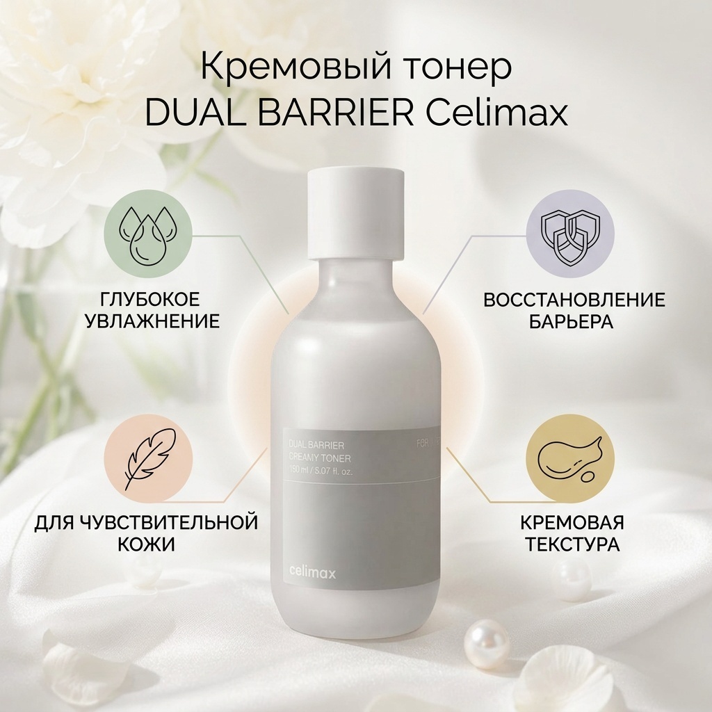 Celimax тонер DUAL BARRIER 150 мл