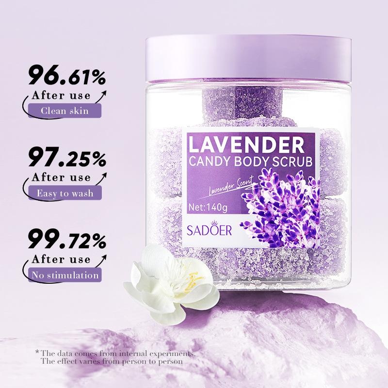 SADOER скраб Lavender Candy Body Scrub Cream - Крем-скраб для тела для тела 140 мл