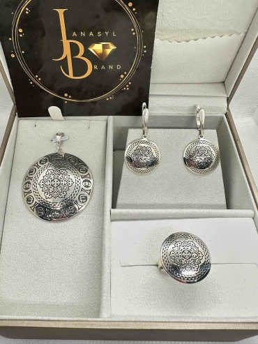 JANASYL Brand Қазақша ою вес 39 г серебро, без вставок