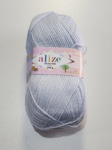 Моток Alize Sekerim Bebe 227 Сероголубой 320 м 100 г