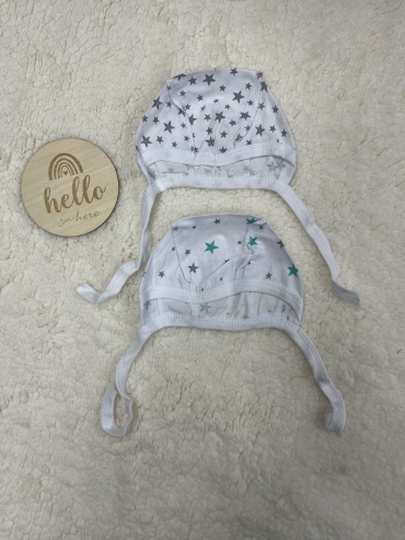 Чепчик Dana Baby 6035 белый, бирюзовый 62