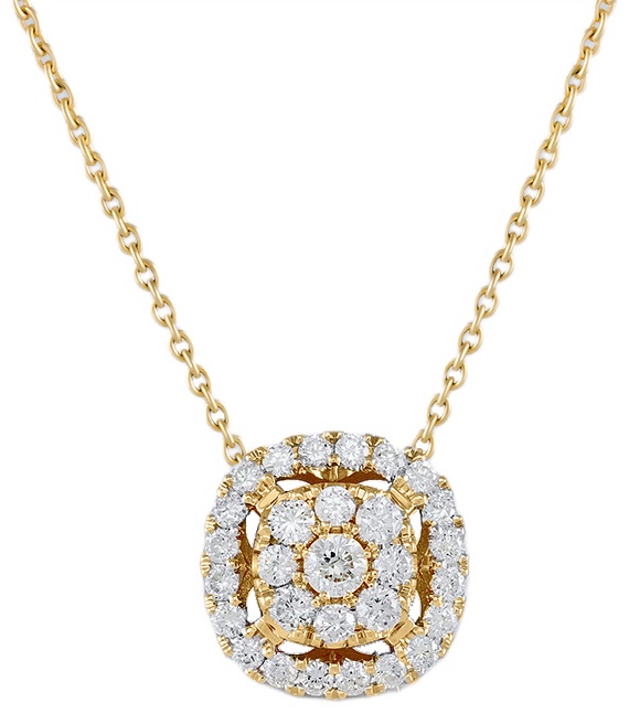 Подвеска Briolette M2262PK вес 3.59 г золото, бриллиант