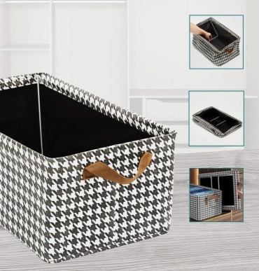 Best home корзина универсальная 47x28x19 см, картон, металл, текстиль