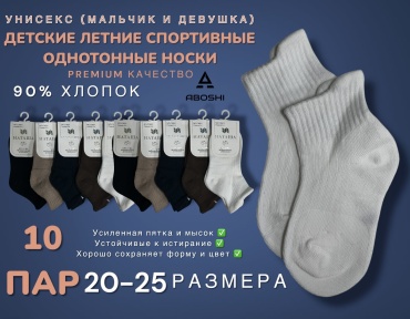 Носки ABOSHI 1063C 10 пар мультиколор 20-25