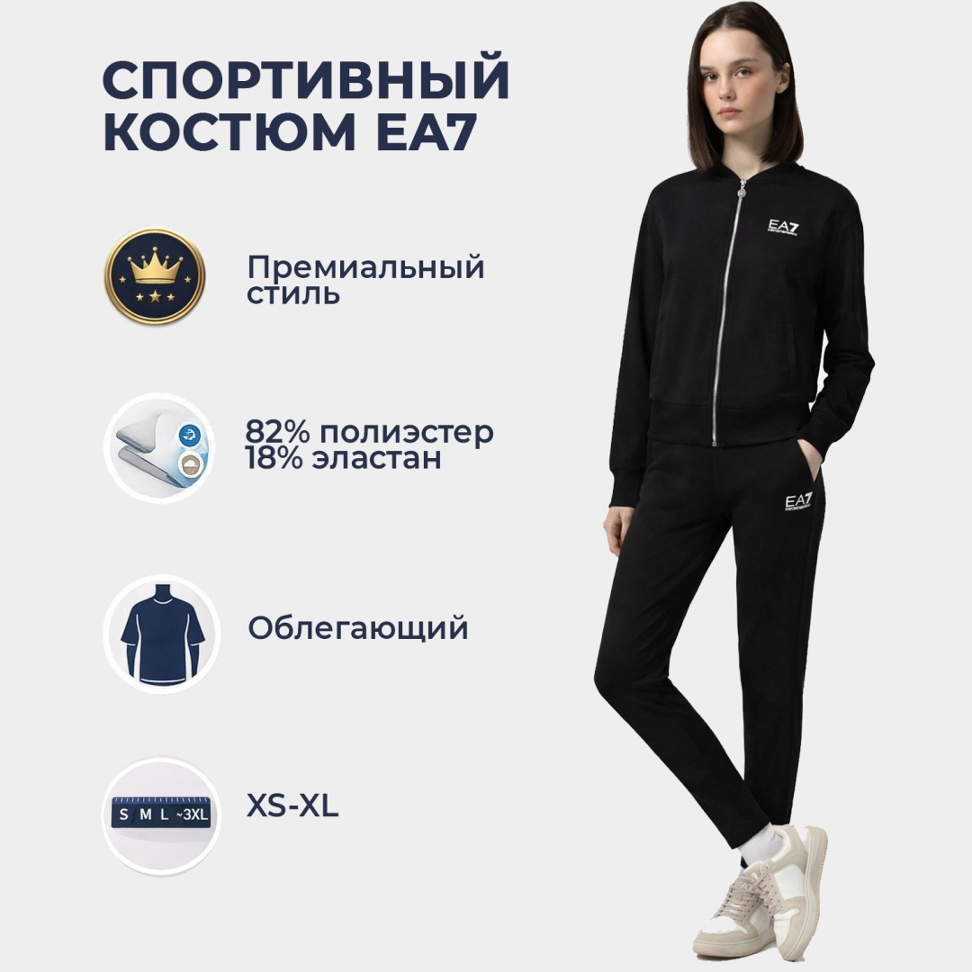Спортивный костюм EA7 черный