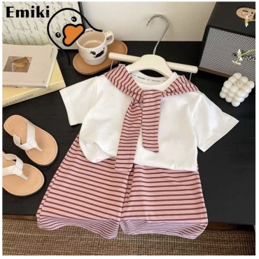 Комплект Emiki белый, розовый